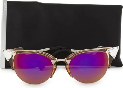 Shop Fendi Ff0041 Cat-eye Sunglasses In Bronze