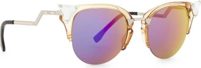 Shop Fendi Ff0041 Cat-eye Sunglasses In Bronze