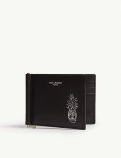 SAINT LAURENT - MONOGRAM PRINTED LEATHER CARD HOLDER - Eleonora Bonucci