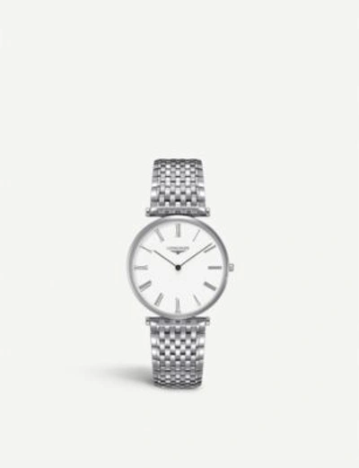 Shop Longines Womens Silver L4.766.4.11.6 La Grande Classique Watch
