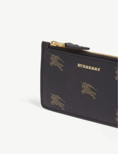 Shop Burberry Leather Card Holder In Black