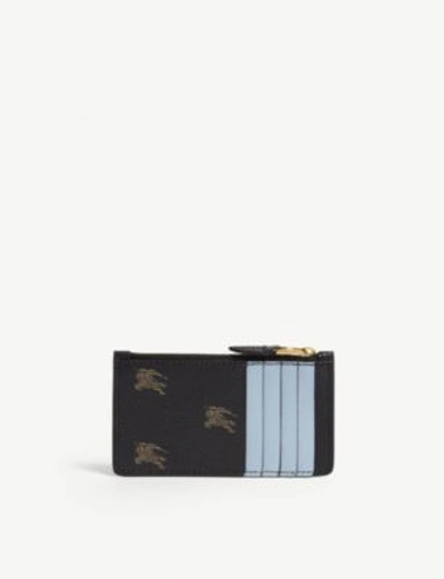 Shop Burberry Leather Card Holder In Black