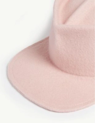 Shop Gladys Tamez Millinery Daria Felt Velour Cap In Light Pink