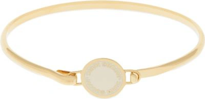 Shop Marc Jacobs Enamel Disc Hinged Bracelet In Cream