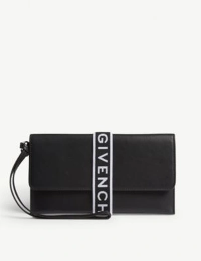 Shop Givenchy 4g Leather Pouch In Black