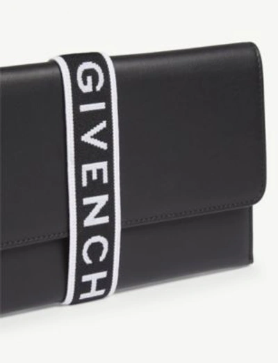 Shop Givenchy 4g Leather Pouch In Black