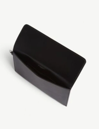Shop Givenchy 4g Leather Pouch In Black