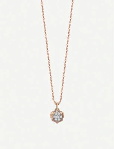 Shop The Alkemistry Kismet By Milka Leo 14ct Rose-gold And Diamond Necklace In Rose Gold