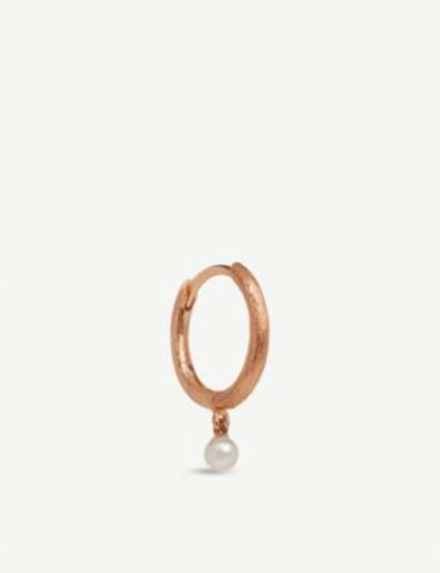 Shop Annoushka 18ct Rose Gold Hoopla Pearl Hoop Earring