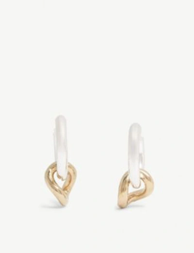 Shop Laura Lombardi Onda Charm Sterling Silver And Brass Earrings