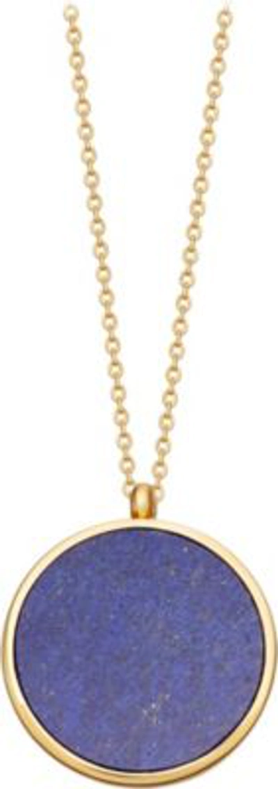 Shop Astley Clarke Lapis Slice Stilla Lapis Lazuli 18ct Yellow-gold Vermeil Locket Necklace