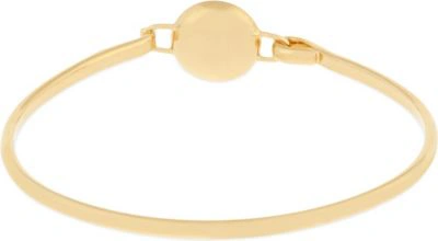 Shop Marc Jacobs Enamel Disc Hinged Bracelet In Black/oro