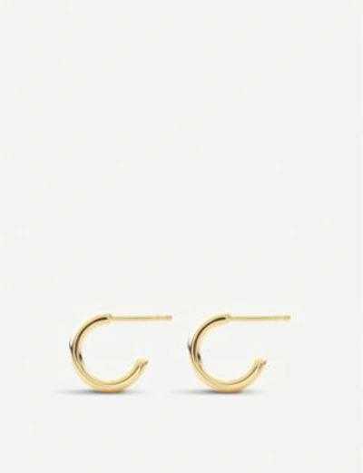 Shop Monica Vinader Fiji 18ct Gold Vermeil Mini Hoop Earrings