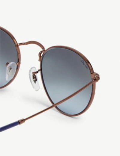 Shop Ray Ban Rb3447 Phantos-frame Sunglasses In Gold