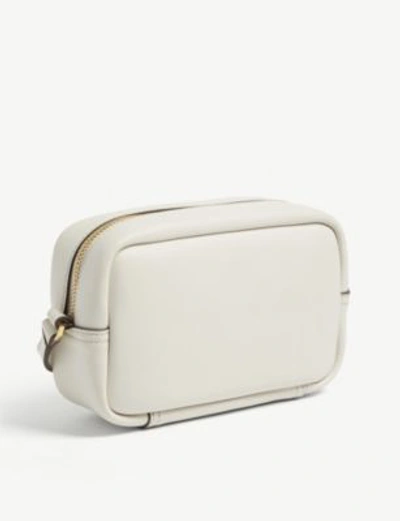 Shop Anya Hindmarch Eyes Mini Leather Cross-body Bag In Chalk