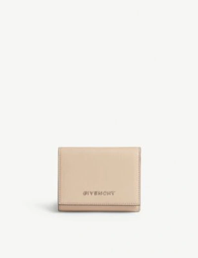 Shop Givenchy Pandora Leather Trifold Wallet In Powder