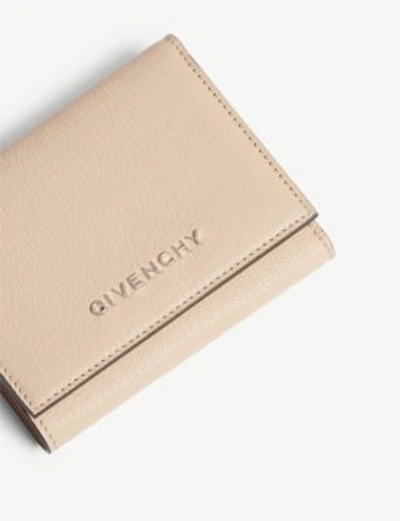 Shop Givenchy Pandora Leather Trifold Wallet In Powder