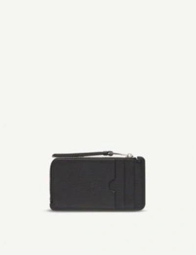 Shop Loewe Puzzle Leather Coin And Cardholder In Pink Tulip/mocca