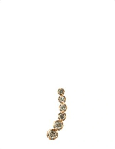 Shop Annoushka Dusty Diamonds 18ct Rose-gold And Diamond Left Ear Pin