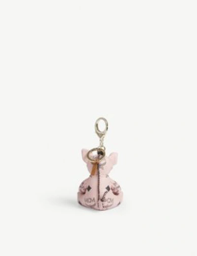 Shop Mcm Zoo Pig Charm 8.5cm In Pink