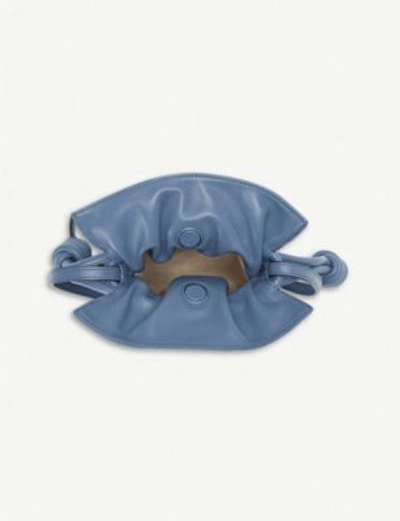 Shop Loewe Flamenco Knot Mini Leather Bag In Varsity Blue