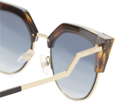 Shop Fendi Ff0149/s Iridia Cat-eye Frame Sunglasses In Tortoise Gold