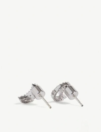 Shop Astrid & Miyu New Tricks Rhodium Star Earrings In Silver