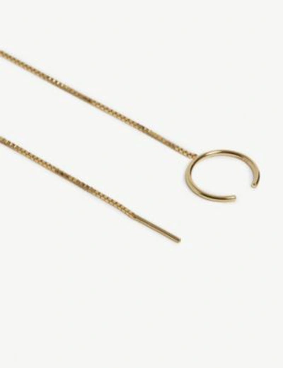 Shop Astrid & Miyu Maiochiru Long Chain Earring In Gold