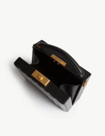 Shop Saint Laurent Quilted Nano Box Bag In Black