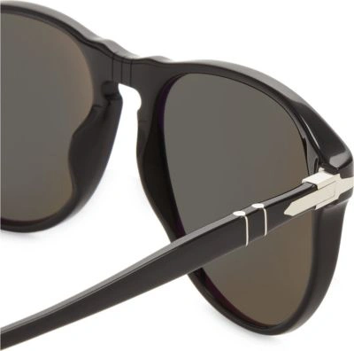 Shop Persol Po6649s Aviator Sunglasses In Black