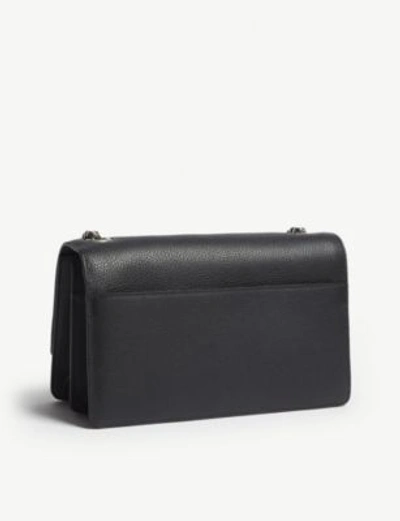 Shop Saint Laurent Black Modern Sunset Monogram Leather Shoulder Bag