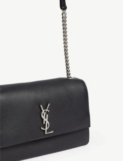 Shop Saint Laurent Black Modern Sunset Monogram Leather Shoulder Bag