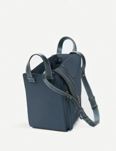 Shop Loewe Hammock Small Leather Shoulder Bag In Indigo