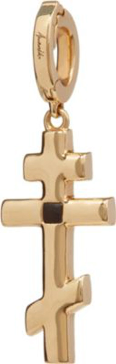 Shop Annoushka Touch Wood 18ct Yellow Gold And Diamond Cross Charm