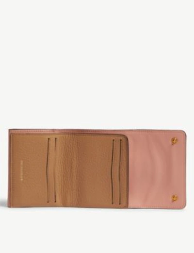 Shop Burberry Ludlow Leather Small Wallet In Camel