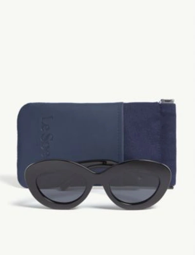 Shop Le Specs Fluxus Cat-eye Sunglasses In Black