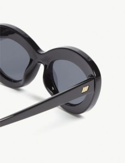 Shop Le Specs Fluxus Cat-eye Sunglasses In Black