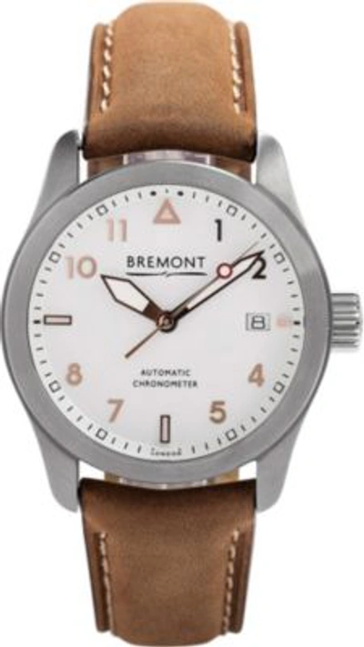 Shop Bremont Womens Brown Solo-37 Rose-gold, Stainless Steel And Leather-strap Automatic Watch