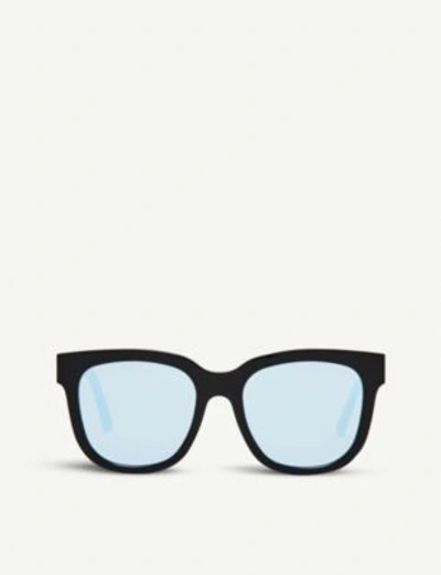 Shop Gentle Monster Salt Acetate Sunglasses In Black Blue