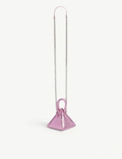 Shop Nita Suri Metallic Pyramid Mini Bag In Met Pink