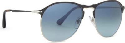 Shop Persol Po7649s Round-frame Sunglasses In Black