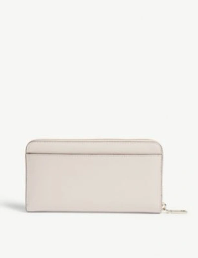 Shop Dkny Bryant Textured Leather Zip-around Wallet In Iconic Blush