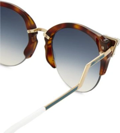 Shop Fendi Ff0041 Cat-eye Sunglasses In Tortoise Gold