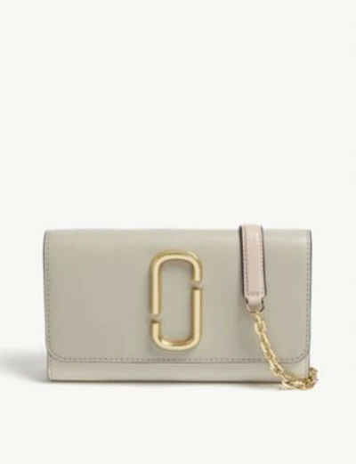 Shop Marc Jacobs Snapshot Leather Wallet-on-chain In Dust Multi
