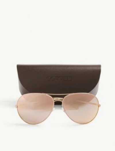 Shop Oliver Peoples Ov1201s Sayer Pilot-frame Sunglasses In Pink