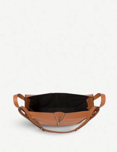 Shop Loewe Hammock Medium Leather Shoulder Bag In Tan