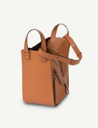 Shop Loewe Hammock Medium Leather Shoulder Bag In Tan
