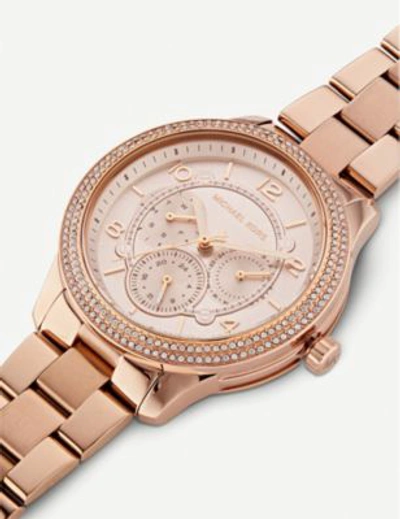 Shop Michael Kors Mk3983 Jet Set Rose-gold Stainless Steel Chronograph Watch Gift Set