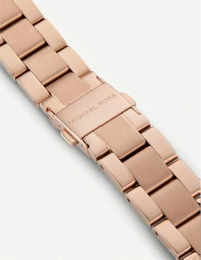 Shop Michael Kors Mk3983 Jet Set Rose-gold Stainless Steel Chronograph Watch Gift Set