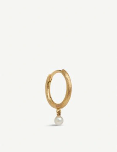 Shop Annoushka 18ct Yellow Gold Hoopla Pearl Hoop Earring